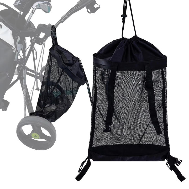 Trolley Net Bag Universal Golf Push Cart Mesh Bag Push Cart Organizer Golf Cart Back Storage Bag For Golf  Golf Accessories