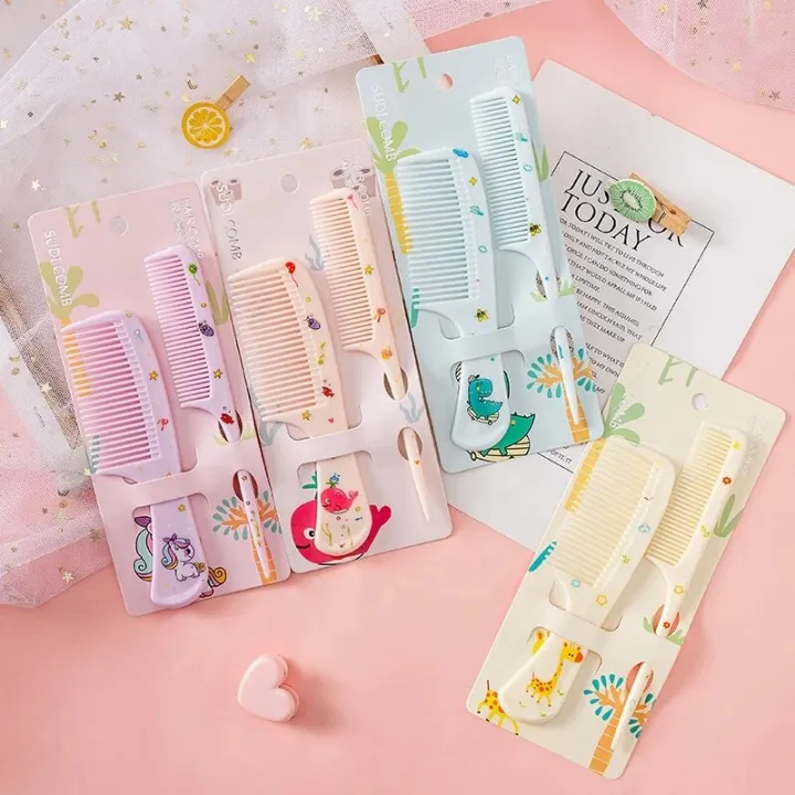 2Pcs%20Kids%20Hair%20Comb%20Set%20Cute%20Portable%20Anti-Static%20Plastic%20Hairdressing%20Comb%20For%20Girls%20Hair%20Comb%20Cartoon%20Baby%20Chil%20-%20Image%204