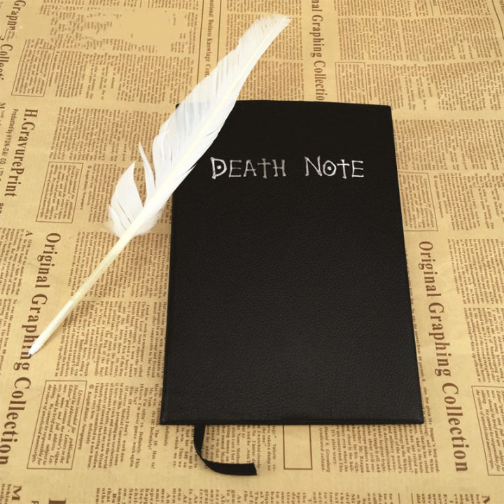 A5 Anime Death Note Notebook Feather Pen Set Journal and Animation Art ...