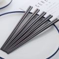 5 Pairs Metal Chopsticks, Reusable Chopsticks Dishwasher Safe, Stainless Steel Chopstick for Japanese Chinese Korean, Dinner Set. 