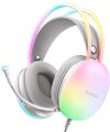 WESTPOINT Gaming Headphones WP-205 USB Headset with Mic, RGB Rainbow Backlit Virtual 7.1 Surround Sound Soft Memory Foam Earmuffs, Wired Headset for PC Laptop Desktop White. 