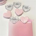 4pcs Heart-shaped memo clip, multi-functional paper clip, suitable for office, school and home use..