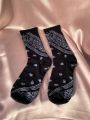 Jhumka Station Top Trendy Bandana Print Long Socks : Unisex. 