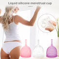 20/30ml Transparent Silicone Menstrual Cup Medical Silicone Menstrual Cup Vaginal Menstrual Collector Woman Menstruation Care. 