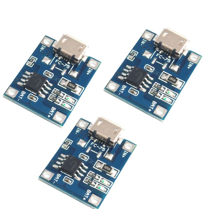 3 Pcs 5V mini TP4056 Lithium Battery Charging Board. Micro USB Charging module for 18650 Cell and 3.7v Cell