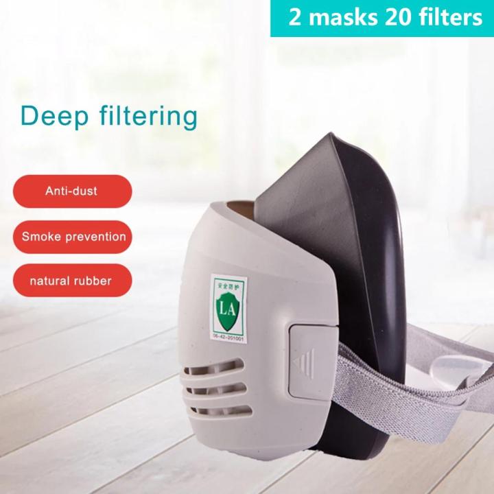 20pcs filter dust mask respirator half face dust mask anti industrial ...