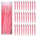 30Ppcs Bottle Eyebrow Razors With Container Facial Eye Brow Trimmer In Case Hair Removal Shaver Safe Blades Trimming Tools. 