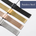 14/16/18/20/22mm Universal Milanese Watchband Quick Release Watch Band Mesh Stainless Steel Strap Wrist Belt Bracelet Silver.