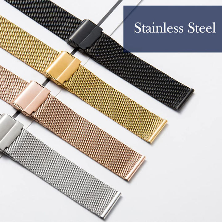 14/16/18/20/22mm%20Universal%20Milanese%20Watchband%20Quick%20Release%20Watch%20Band%20Mesh%20Stainless%20Steel%20Strap%20Wrist%20Belt%20Bracelet%20Silver%20-%20Image%204