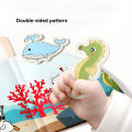 Children's tear book baby cloth book toy picture matching can tear paste repeatedly tear paste cloth art.