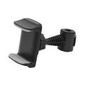 Cell Phone Holder for Microphone Stand 360° Swivel Adjustable Smartphone Clamp Mount in Car Back Seat Headrest Support Bracket.