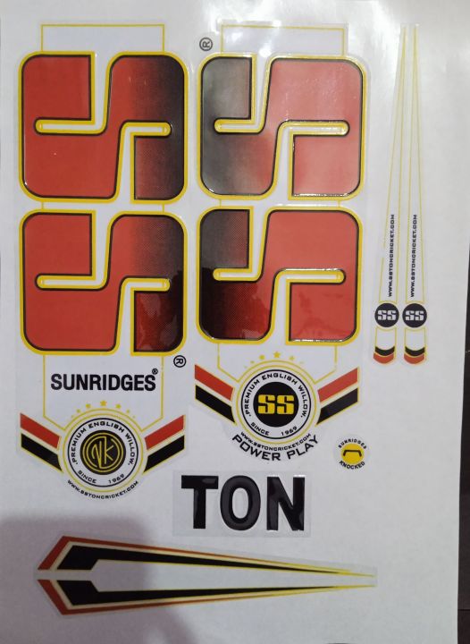 New 3D SS TON Full Red Edition Cricket Bat Sticker for Bat | Daraz.pk