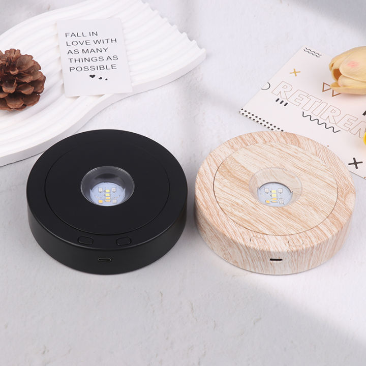 Rotating%20Display%20Stand%20For%20Crystals%20Glass%20Art%20Speed%20Adjustable%20Revolving%20Platform%204.5"%207%20Light%20Modes%20LED%20Rotating%20Display%20Stand%20-%20Image%202