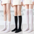 Solid Color JK Woman Socks Thin Knee High Socks Cute Black White Lolita Long Socks Girls Kawaii Cosplay Nylon Stockings. 