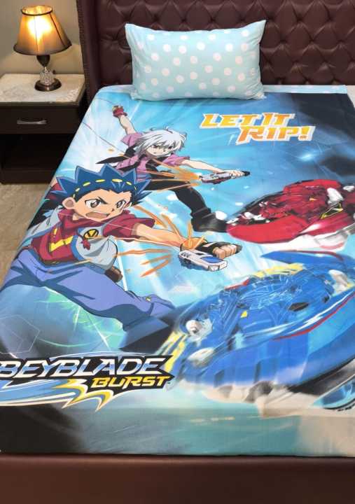 kids Beyblade Burst Cotton Single and Double Bedsheets