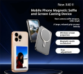 Magnetic Phone Monitor - Real-Time Selfie/Rear Cam - 4K Streaming Assistant - Wide Angle - Fits Most Phones.