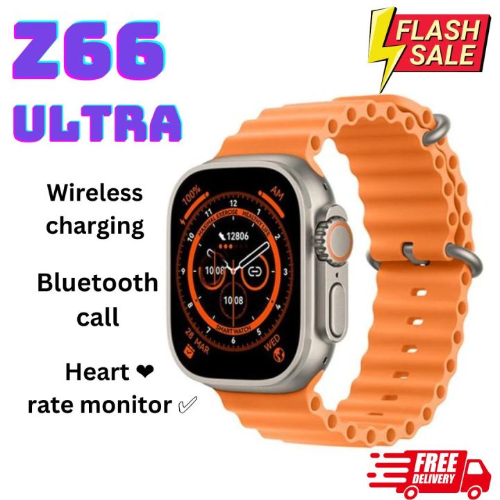 z66 ultra Smart watch series 8 wireless charging Bluetooth call heart rate monitor ✅