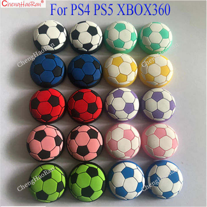 2 Pcs Non-Slip Silicone Football Shape Cap For PS4 PS5 Xbox 360 Game Controller Grip Thumb Remote Stick Cap Replacement Parts