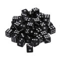 50Pcs Dices 8mm Plastic White/Black/Red Gaming Dice Standard Six Sided Decider Birthday Parties Board Game. 