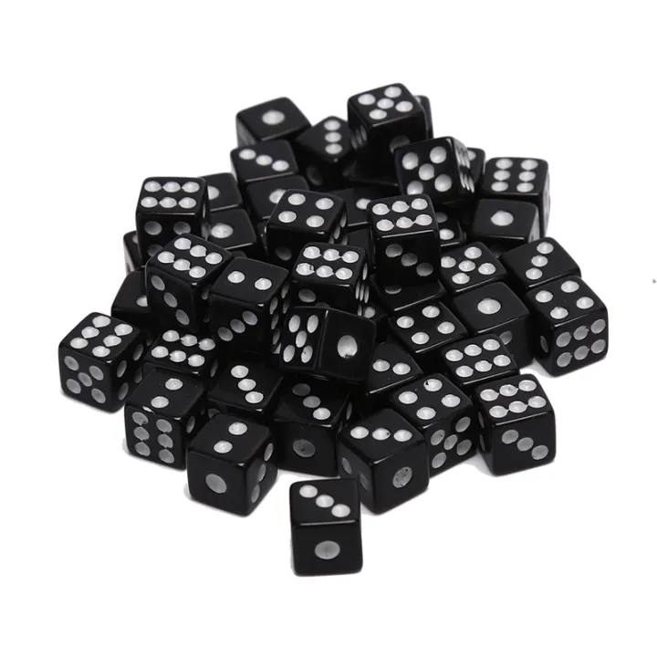 50Pcs%20Dices%208mm%20Plastic%20White/Black/Red%20Gaming%20Dice%20Standard%20Six%20Sided%20Decider%20Birthday%20Parties%20Board%20Game%20-%20Image%207