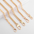 40/60/90/120cm Handbag Metal Chains DIY Purse Chain With Buckles Shoulder Bags Straps Handbag Handles Bag Parts Gold Chain.
