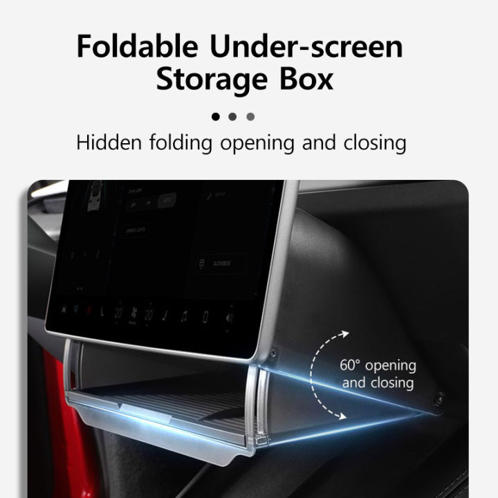 Under-Screen%20Storage%20Box%20For%20Tesla%20Model%203%20Highland%20Hidden%20Fold%20Able%20Storage%20Box%20Car%20Storage%20Modification%20Parts%20Interior%20Design%20-%20Image%204