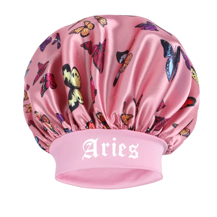 1PC%20Pink%20Butterfly%20Satin%20Sleep%20Bonnet%20&%20Headband%20Set%20-%20Adjustable%20Hair%20Protector%20for%20Daily,%20Makeup%20&%20Skincare%20Constellation%20-%20Image%202