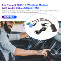 Car Bluetooth Module AUX IN Wireless BT Module with MIC Audio Cable Adapter for Renault Clio Espace Kangoo Laguna Megane.