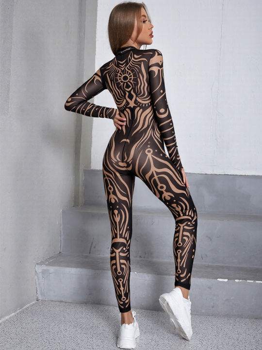 Sisterlinda%20%20Fashion%20Print%20Jumpsuits%20Woman%20Turtleneck%20Full%20Sleeve%20See%20Through%20Skinny%20Peach%20Hip%20Street%20Wild%20Style%20Overalls%20-%20Image%204