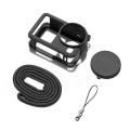 For DJI Osmo Action 6 Silicone Protective Case with Lanyard and Lens Cap. 