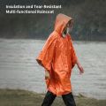Emergency Raincoat Poncho Waterproof Rainwear Blanket Survival Camping Equipment Cold Insulation Rainwear Camping Equipment.