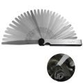 32pc Feeler Gauge Stainless Steel Measuring Tool Set 0.001-0.04" 0.03-1.00mm Feeler Gauge Motorcycle Tire Repair Tool.