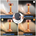 LED Table Light 3 Color Modes Retro Coffee Table Lamp with Touch Control Mushroom & Dumbbell Styles Sensor Rechargeable Night.