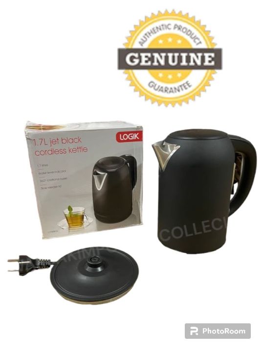 Uk lot imported Silver crest Logik 1.7L jet black cordless kettle
