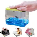 Plastic kitchen cleaning brush wash sponge holder Sponge Caddy Soap Pump Dispenser kitchen sink soap liquid dispenser box. 