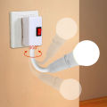 E27 Direct Plug in Swivel Head E27 Socket Bulb Holder with Switch EU Plug LED Table Lamp Hose Steering Lever Lamp Base. 