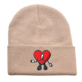 Personality Bad Bunny Warm Hat Anime Cosplay Windproof Versatile Knitting Embroidery Cap Trend Outdoor Hat Costume Party.
