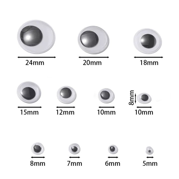 50/100/200pcs%20Self-adhesive%20Wobbly%20Wiggle%20Eyes%203D%20Moving%20Eye%20for%20DIY%20Scrapbooking%20Toys%20Dolls%20Kids%20DIY%20Accessories%205-24mm%20-%20Image%202