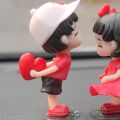Couple Cute Ornaments for Car, Car Decoration Cute Cartoon Couples Action, Cartoon Car Dashboard Decorations, Cute Lovely Kiss C. 