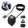 1.8m Computer Desktop Switch Blue LED Lights PC Motherboard External Start Power On/Off Button Extension Cable For Home & Office. 