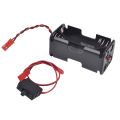 4 Cell AA Battery Container JST Plug On/Off Power Switch Battery Receiver for Traxxas 1/8 1/10 RC Nitro Power Car Crawler Truck. 
