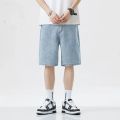 2025 Summer Classic Shorts Jeans Men Denim Pants Straight Stretch Casual Cool Thin Knee Length Blue Fashion Brand Daily Trousers. 
