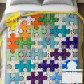 YOMDID 2pcs Puzzle Design Quilting Template DIY Sewing Template For Quilt, Pillowcase, Blanket, and Bag Patchwork Design. 