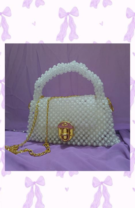 HANDMADE CRYSTALS BEADS BAG beautiful bag