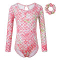 Girls Gymnastic Leotards Long Sleeve Unicorn Mermaid Unitard Sparkly Tumbling Dance Leotards for Kids 2-10 Years.