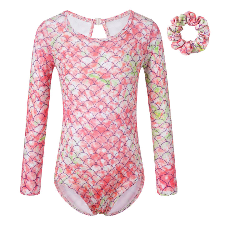 Girls%20Gymnastic%20Leotards%20Long%20Sleeve%20Unicorn%20Mermaid%20Unitard%20Sparkly%20Tumbling%20Dance%20Leotards%20for%20Kids%202-10%20Years%20-%20Image%202