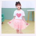 Fashion Summer Girls Outfits Pretty Ballet Dance Girl T-shirt and Tutu Skirt Set for Princess Clothes Suit Children Clothing.