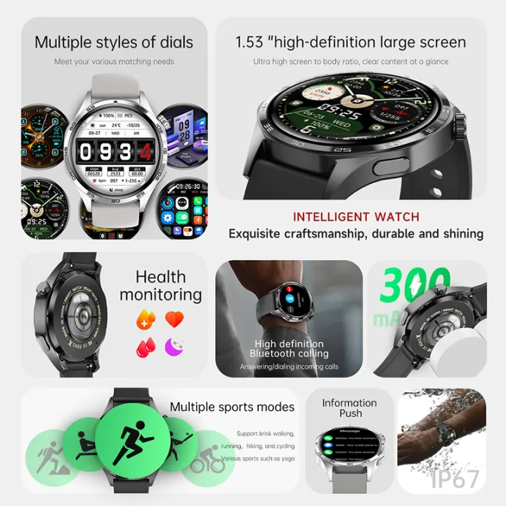 BOXUXING%202026%20New%20%20NFC%20Smart%20Watch%205%20Pro%20Men%20360*360%20AMOLED%20Screen%20Heart%20rate%20Bluetooth%20Call%20IP68%20Waterproof%20Man%20Smartwatch%20-%20Image%202