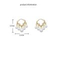 Cloud Imitation Pearl Huggies Hoop Earrings for Women Party Classic Ins Fashion Jewelry Minimalist Accessories Birthday Gifts.