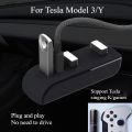 Glove Box Docking Station for Tesla Model 3 Highland Y Juniper USB Hub Ports Car 4-in-1 USB Extender Charger Upgrade Data Trans. 